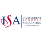 EIFA Logo of the Independent Schools Association featuring the initials ISA in large blue and red letters on the left, and INDEPENDENT SCHOOLS ASSOCIATION Accredited Member, highlighting bilingual excellence, on the right. Perfectly representing Londons commitment to education, especially at EIFA.